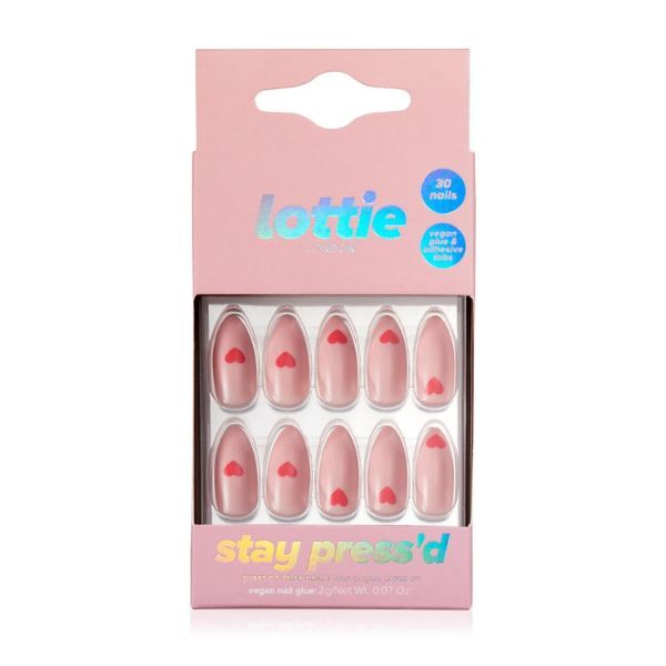 Lottie London Stay Press'D en uñas - De corazón a corazón