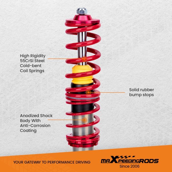 Coilover Suspension Shock Absorber Kit for VW Golf 4 1J 1999-2006 New Beetle 9C1, 1C1 FWD 1998-2010