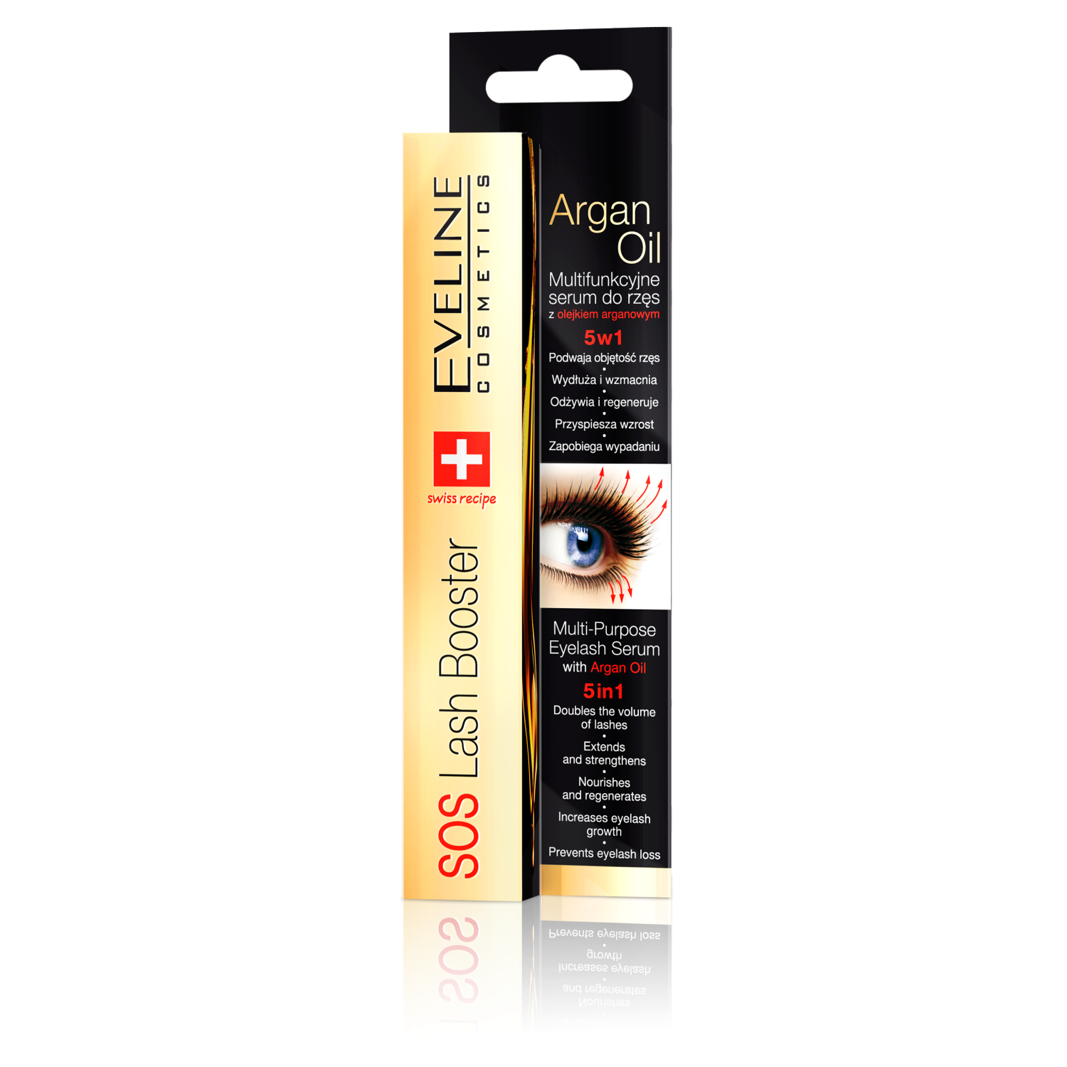 Eveline øjenvippeserum med arganolie 10ml SOS Lash Booster 5-i-1