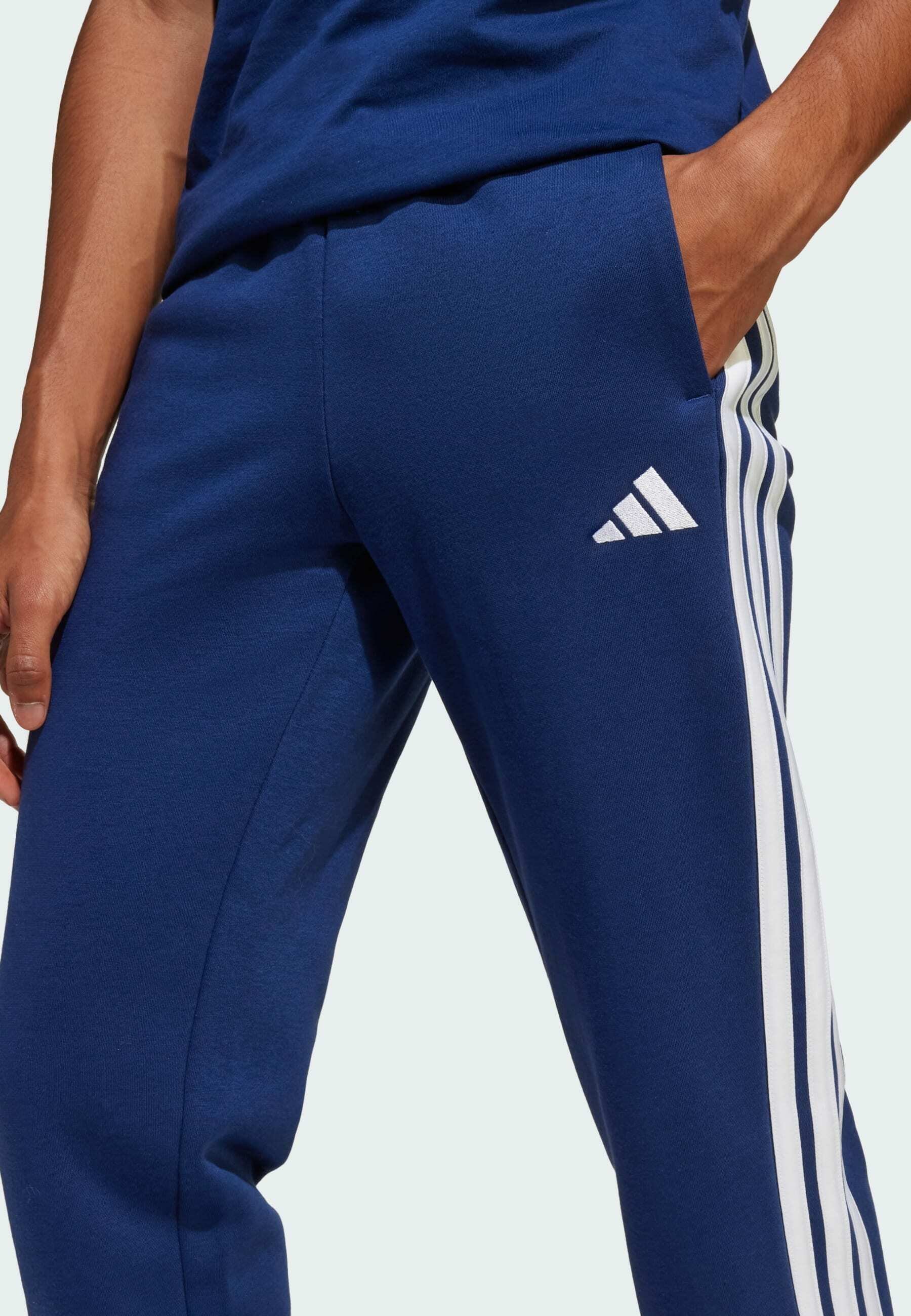 adidas Performance ESSENTIALS UNISEX - Trainingsbroek - donkerblauw wit