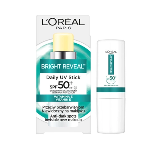 L'Oréal Paris Bright Reveal Daily UV Stick SPF50  sztyft przeciw przebarwieniom 9ml