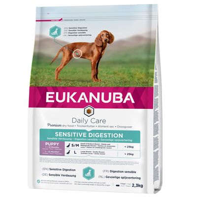 Eukanuba Daily Care Puppy Sensitive Digestion z kurczakiem i indykiem