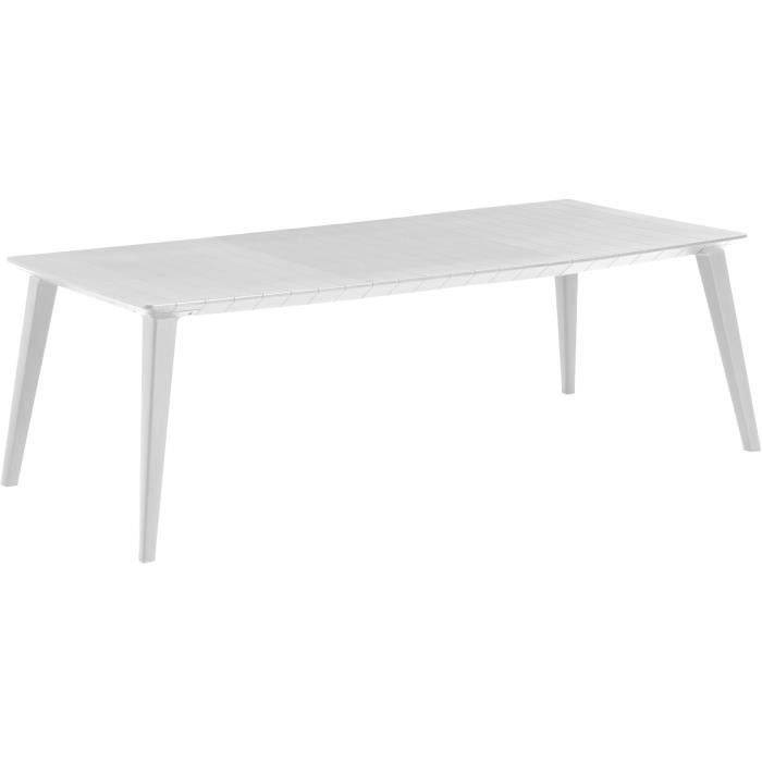 Garden table - rectangular - white - resin - 8 to 10 people - Lima - Allibert by KETER