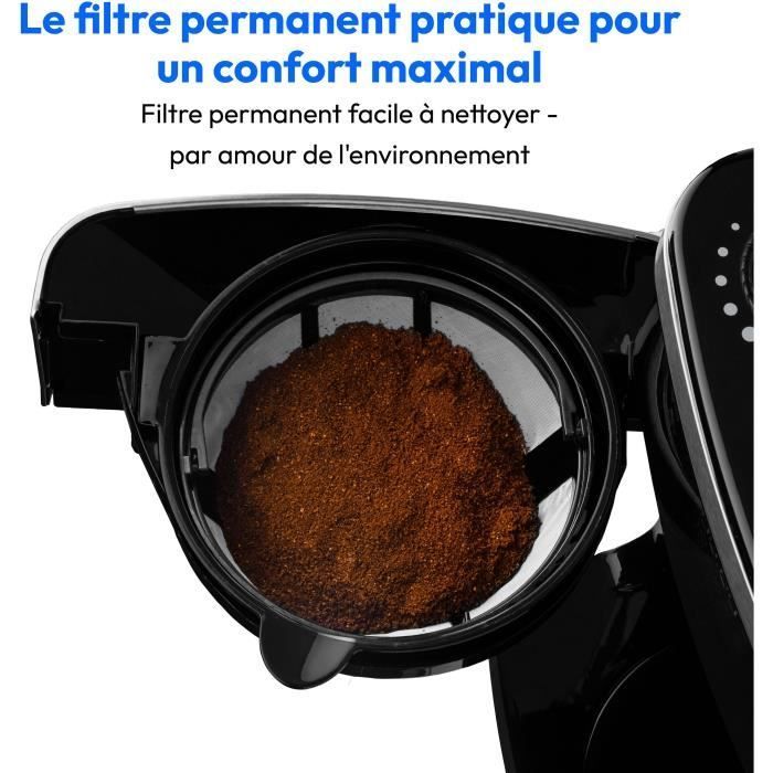 MEDION Macchina da caffè digitale con filtro isolato e macinacaffè integrato - 1000W - 1.0L - Argento