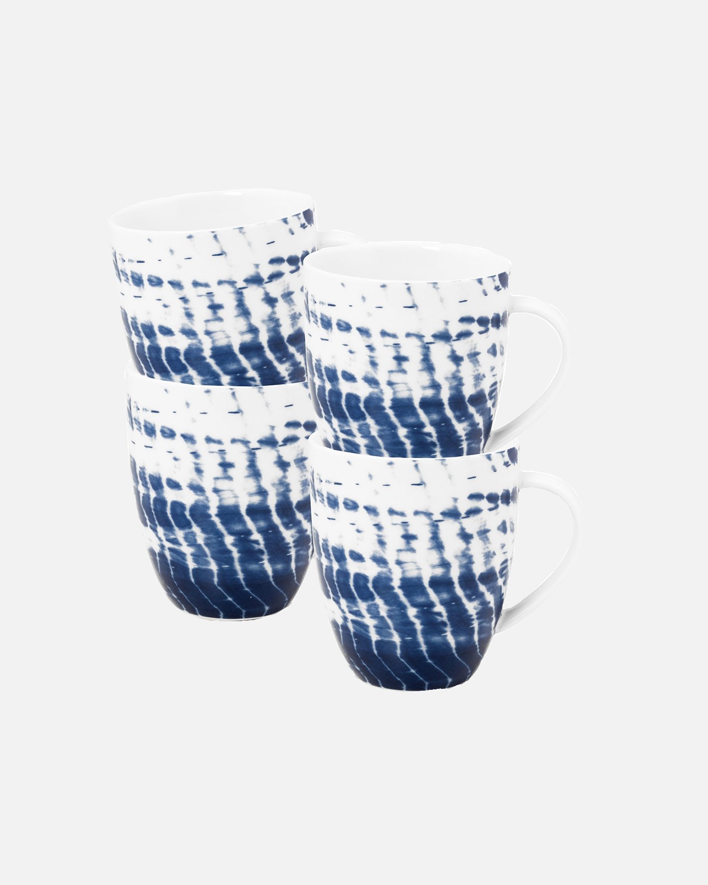 vtwonen batik šoljice sa ručkom, set od 4 - 250 ml