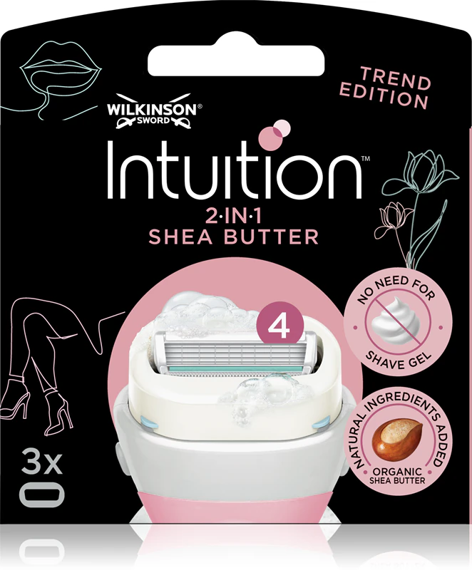 Lâminas de reposição Wilkinson Sword Intuition 2 em 1 com manteiga de karité