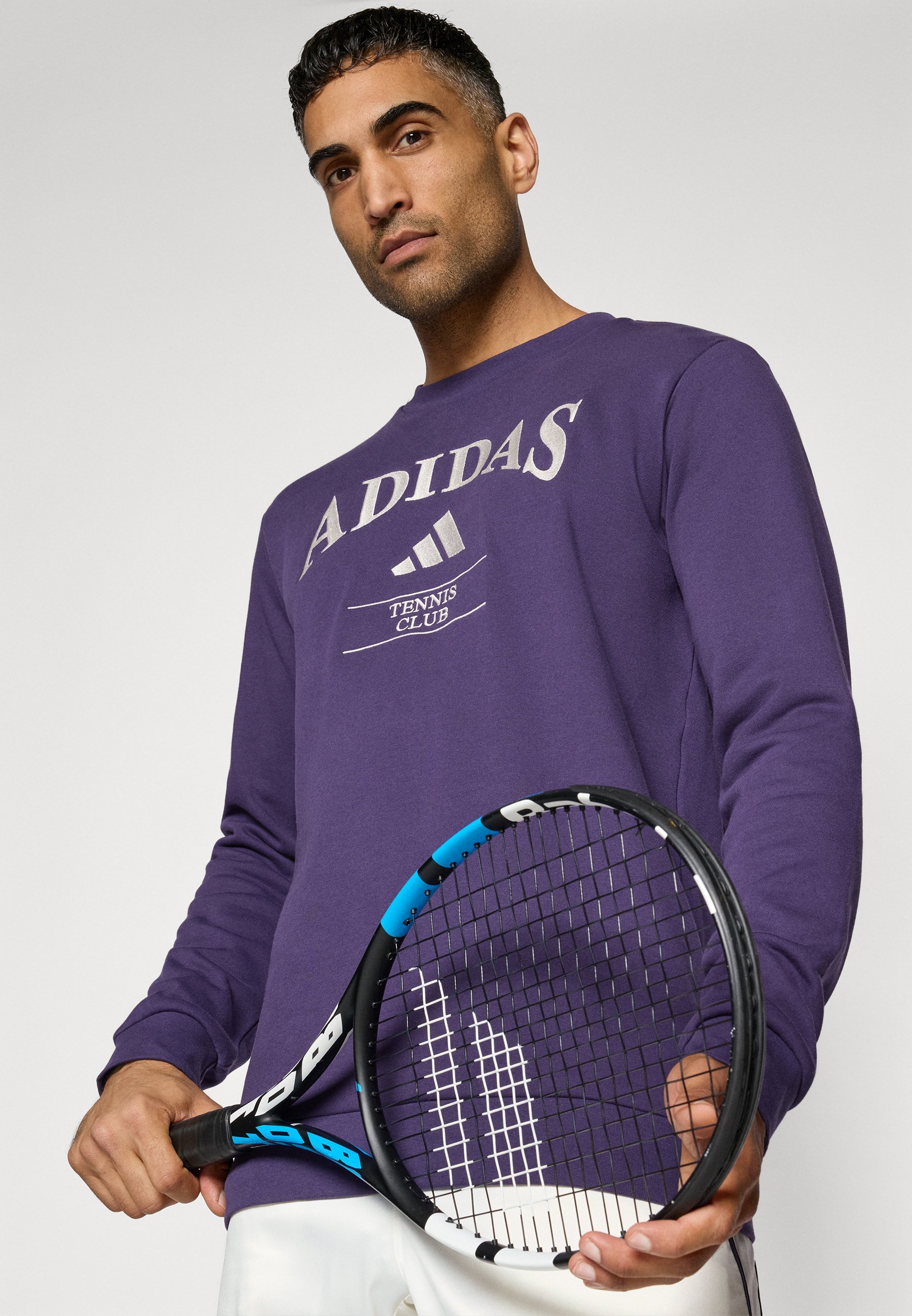 adidas Performance HERITAGE TENNIS GRAPHIC CREW - Sweatshirt - aurora plum