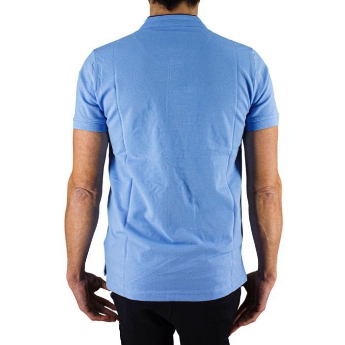 Cerruti 1881 Men's Short-Sleeve Mandarin Collar Polo Shirt, New Firenza Royal Blue