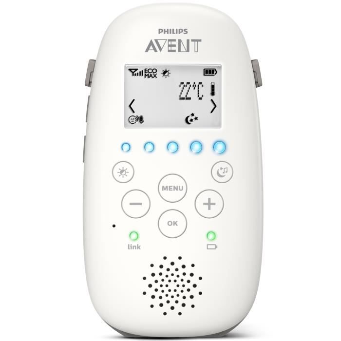PHILIPS AVENT SCD733/00 - Baby monitor connesso - Connessione sicura e privata - Fino a 18 ore di autonomia della batteria - Proiettore di stelle