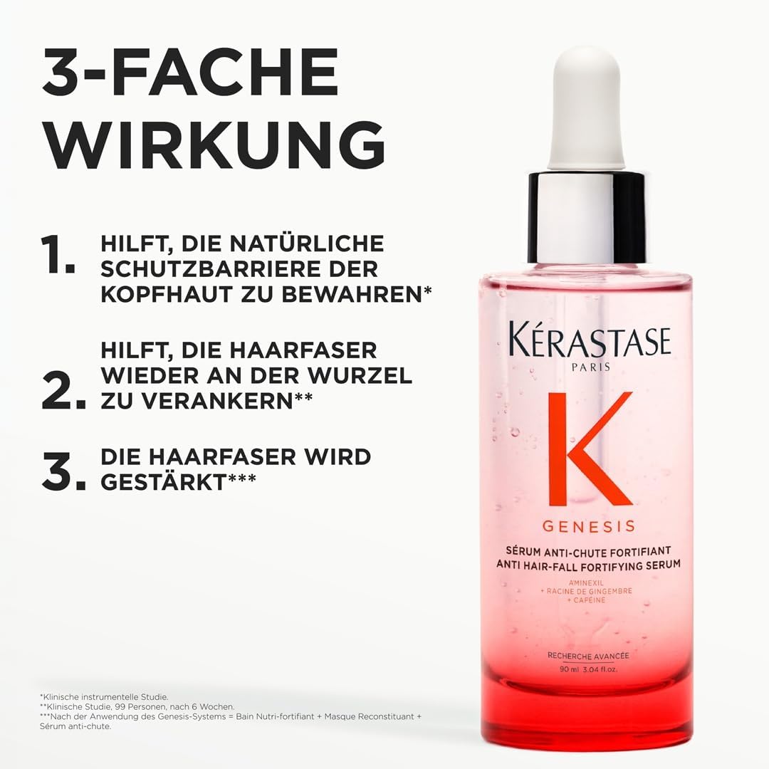 Kérastase Genesis Sérum Anti-Chute Fortifiant, Stärkende Haarkur für feines und brüchiges Haar, Gegen Haarausfall und Haarbruch