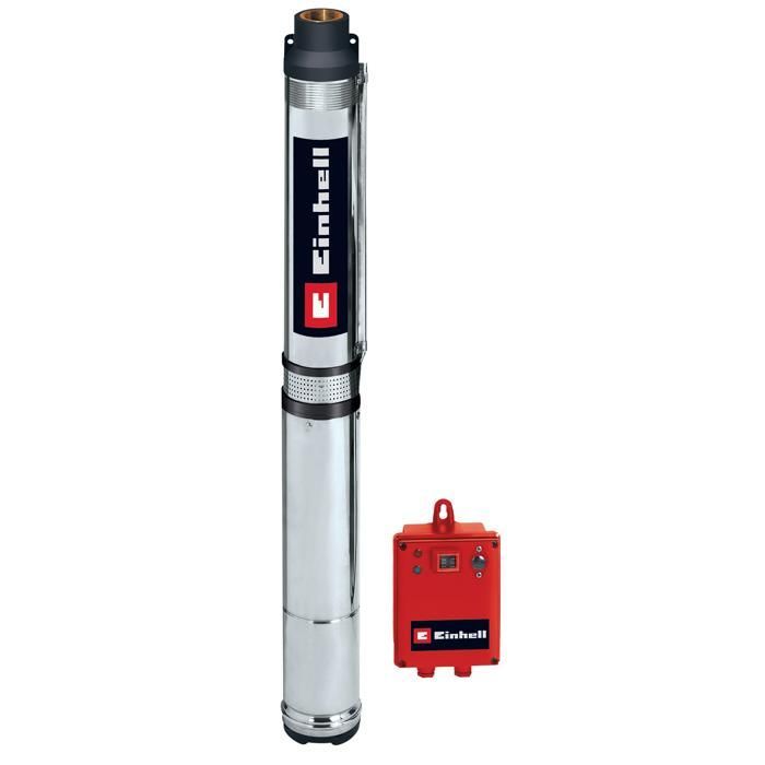Einhell Pompe immergée de forage GC-DW 1300 N (1300W, Hauteur de refoulement 65m, immersion 20m, Raccordement tuyau 47,8mm)