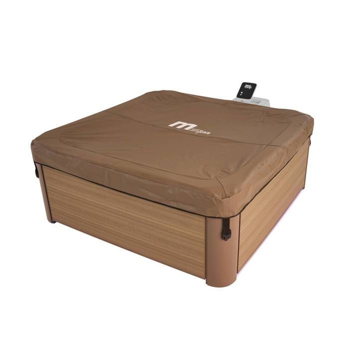 Spa rigide 6 places carré beige hydromassages 4 coussins OSLO AMBER