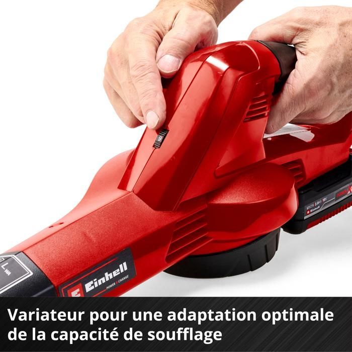 Einhell GE-CL 18 Li E draadloze bladblazerset PXC (18V, 210 km/u) geleverd met 2,0 Ah accu en oplader
