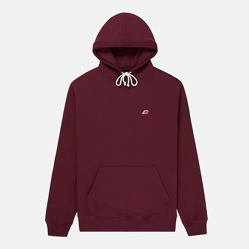 Heren Core Hoodie, MADE in USA - NB BURGUNDY
