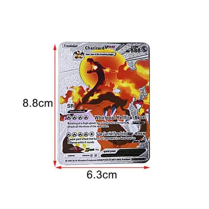 Cartas coleccionables - POKÉMON - Serie VMAX GX - Dragón Escupefuego - 55 cartas - PVC plateado