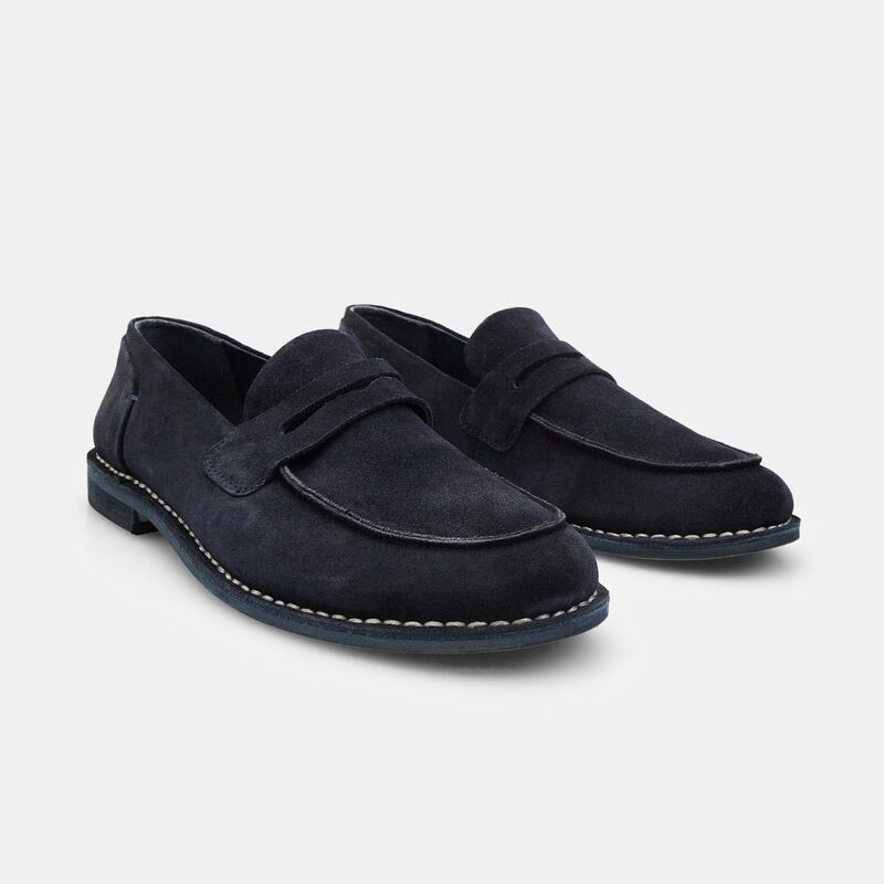 BATA Mokasyny zamszowe męskie