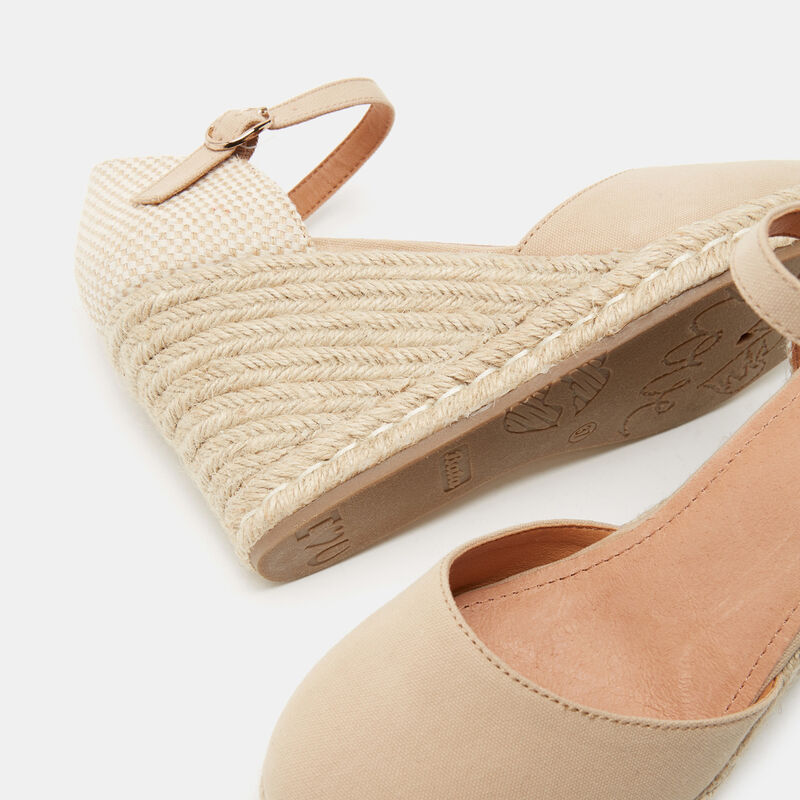 BATA Espadryle damskie na koturnach 8 cm