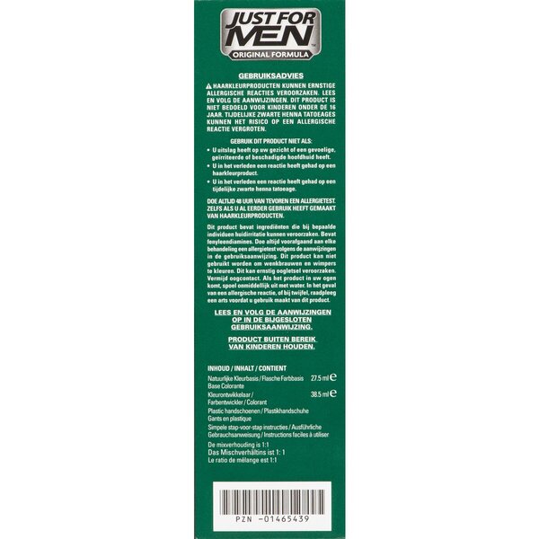 Just For Men Fórmula Original H-45 Tinta de Cabelo Castanho Escuro<br>66ml