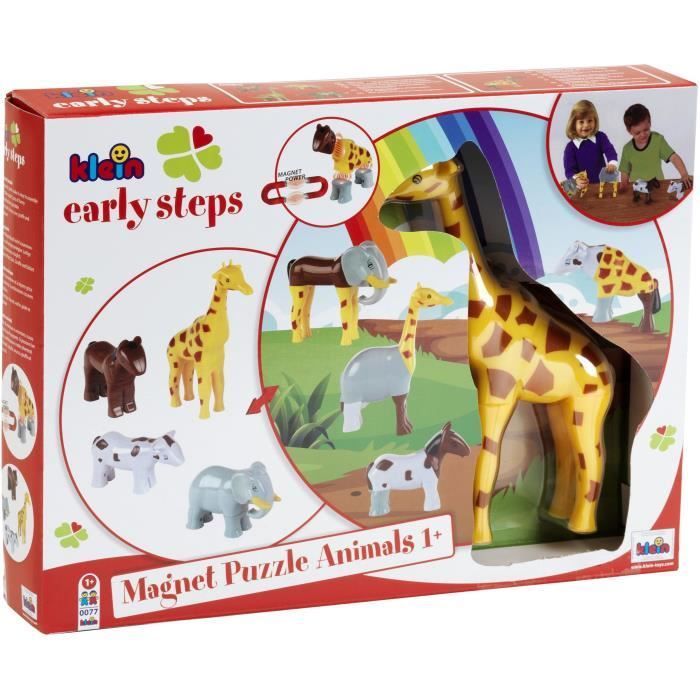 Animaux magnétiques - KLEIN - 0065 - 4 grands animaux Funny Puzzle, boîte ouverte - 16 pièces - Dès 12 mois