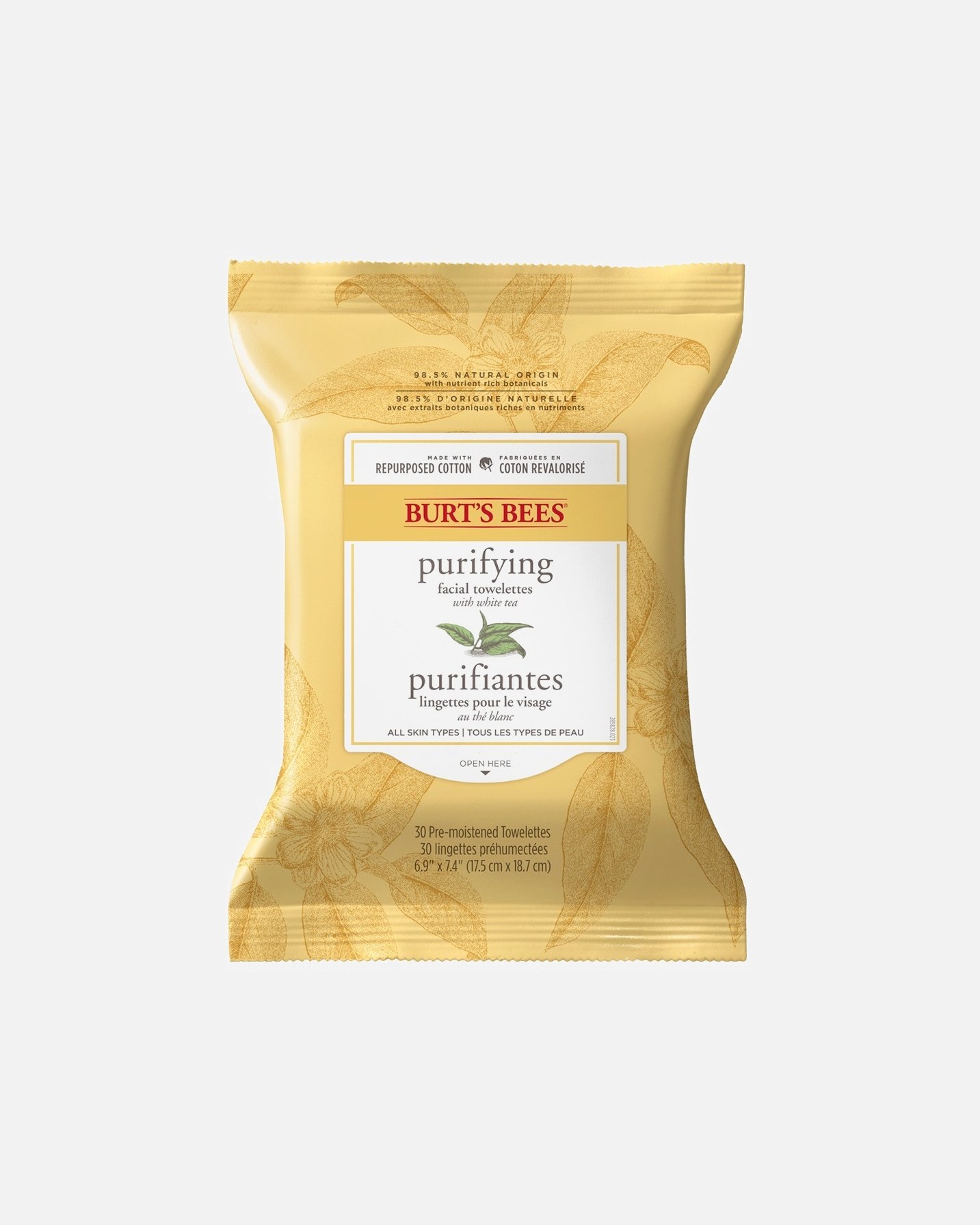 Burt's Bees veido valymo servetėlės su toniku – 1 vnt.