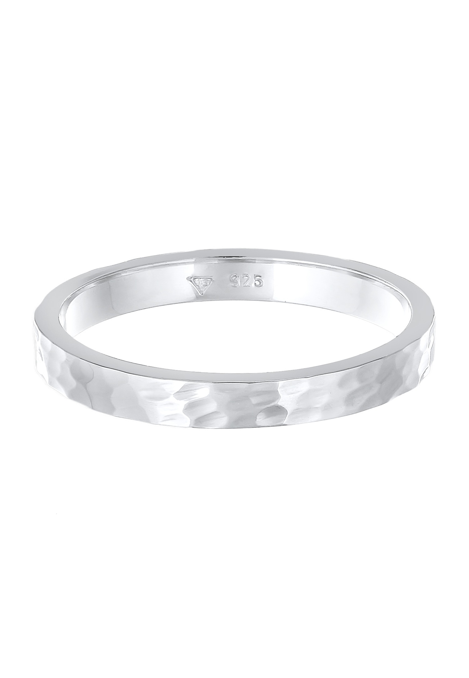 Elli Femmes Pinky Promise de Base Martelé en argent sterling 925