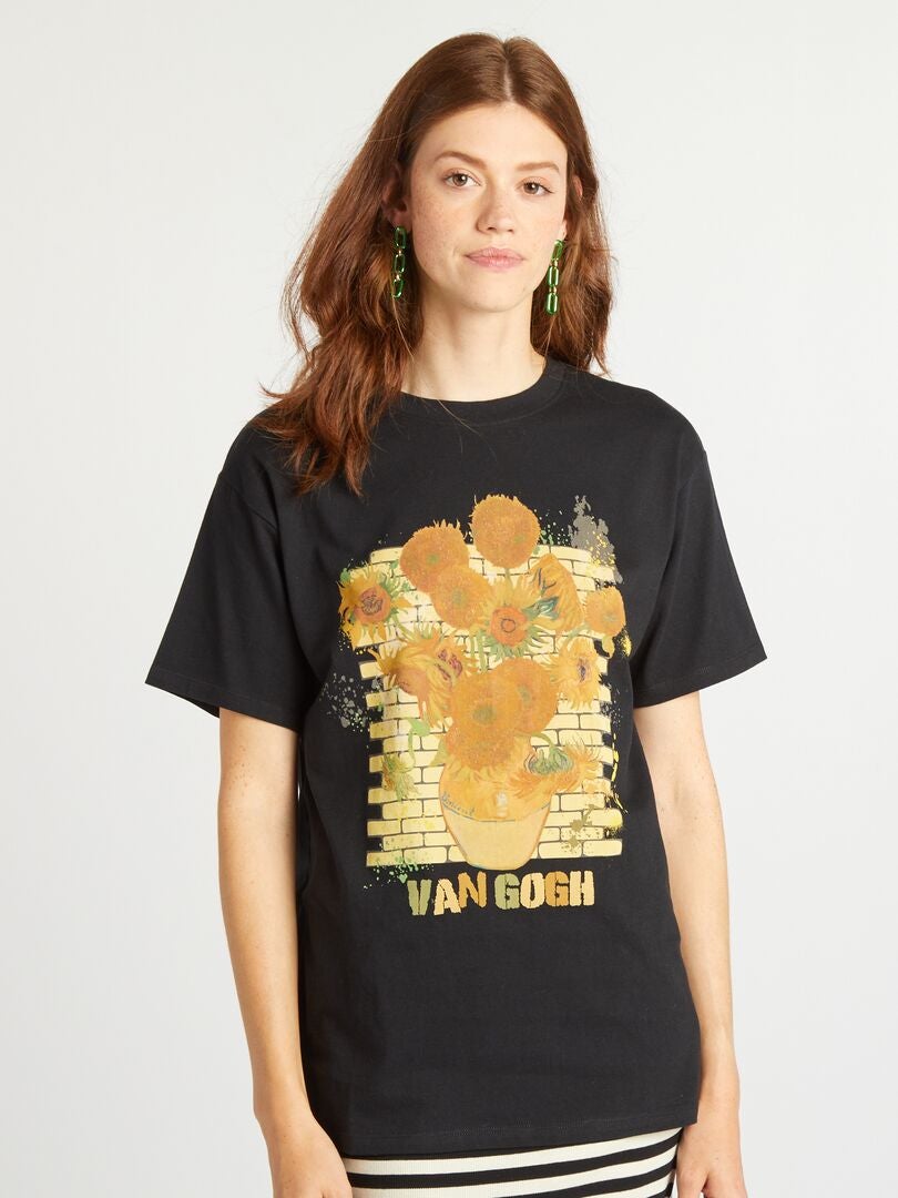 Camiseta com estampa da 'National Gallery' - PRETA