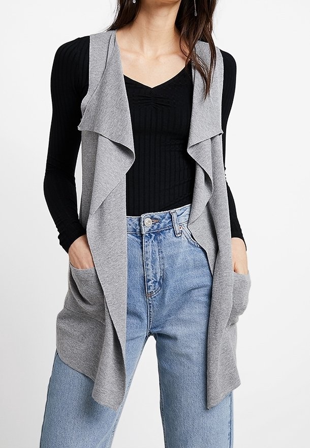 Gilet Anna Field - gris clair moucheté