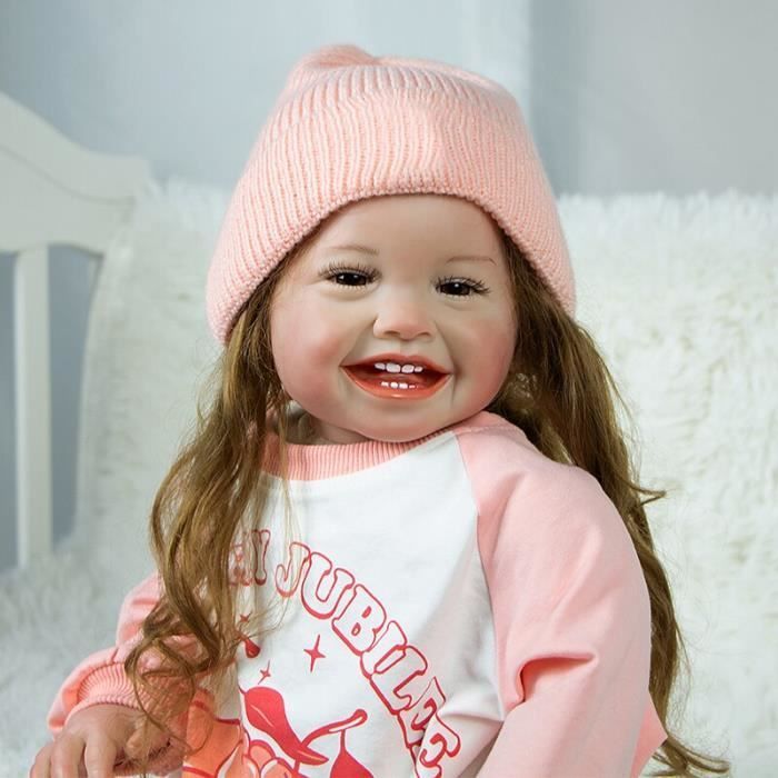 24-inch RUMOCOVO Reborn Doll - Cloth Body - Realistic - Pretty Girl - Mila - Brown Eyes