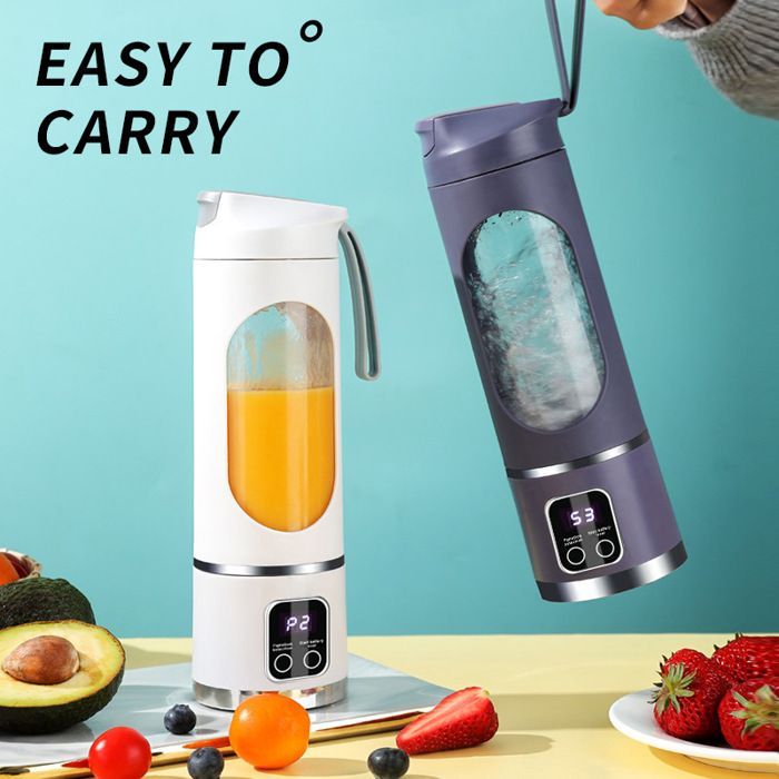 Exprimidor eléctrico multifuncional portátil para cítricos con cable USB, pequeño electrodoméstico de cocina, exprimidor recargable, vaso, color verde.