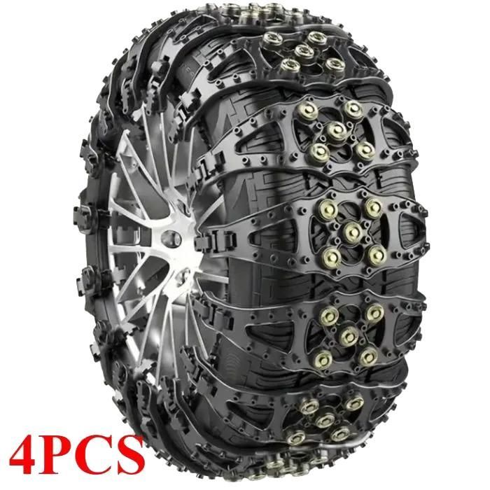 cadenas para nieve, cadenas universales para tracción automotriz, clavos de acero para neumáticos de invierno.