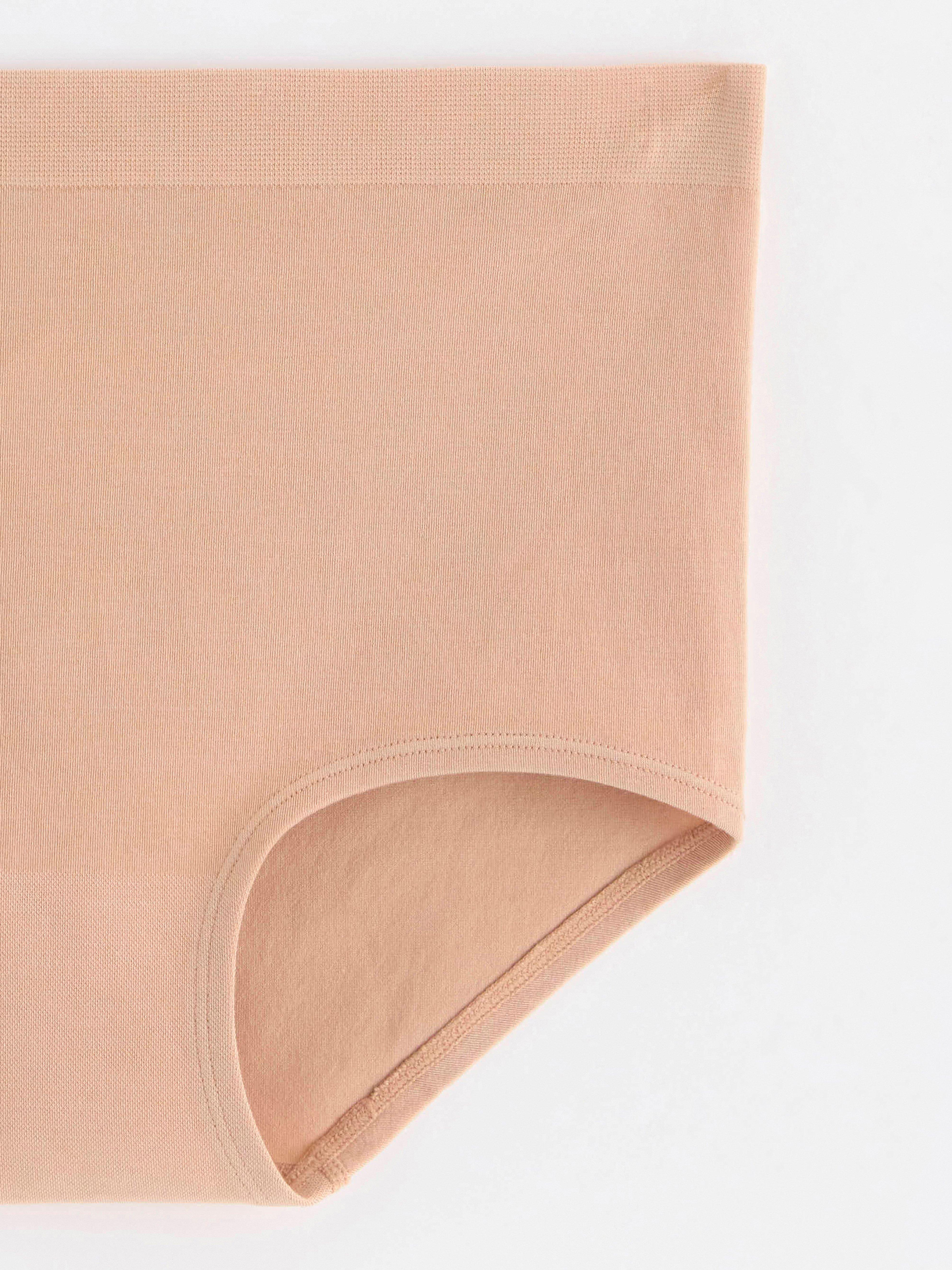 Seamless trosor med hög midja Beige