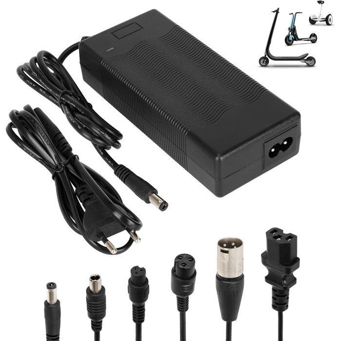 Chargeur pour trottinettes électriques - 36 V/42 V 2 A - 6 ports de charge - Compatible avec trottinettes électriques, hoverboards