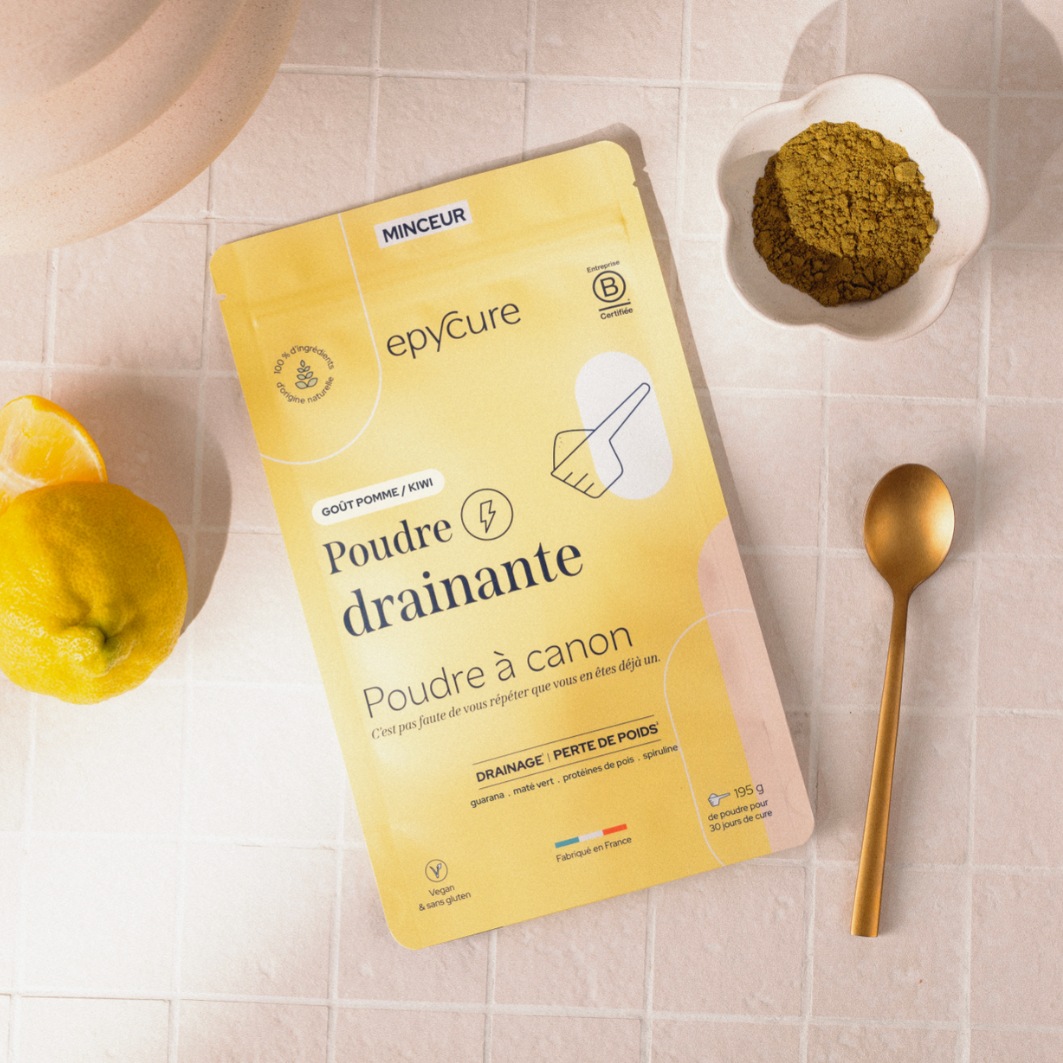 epycure Poudre drainante - goût pomme-kiwi