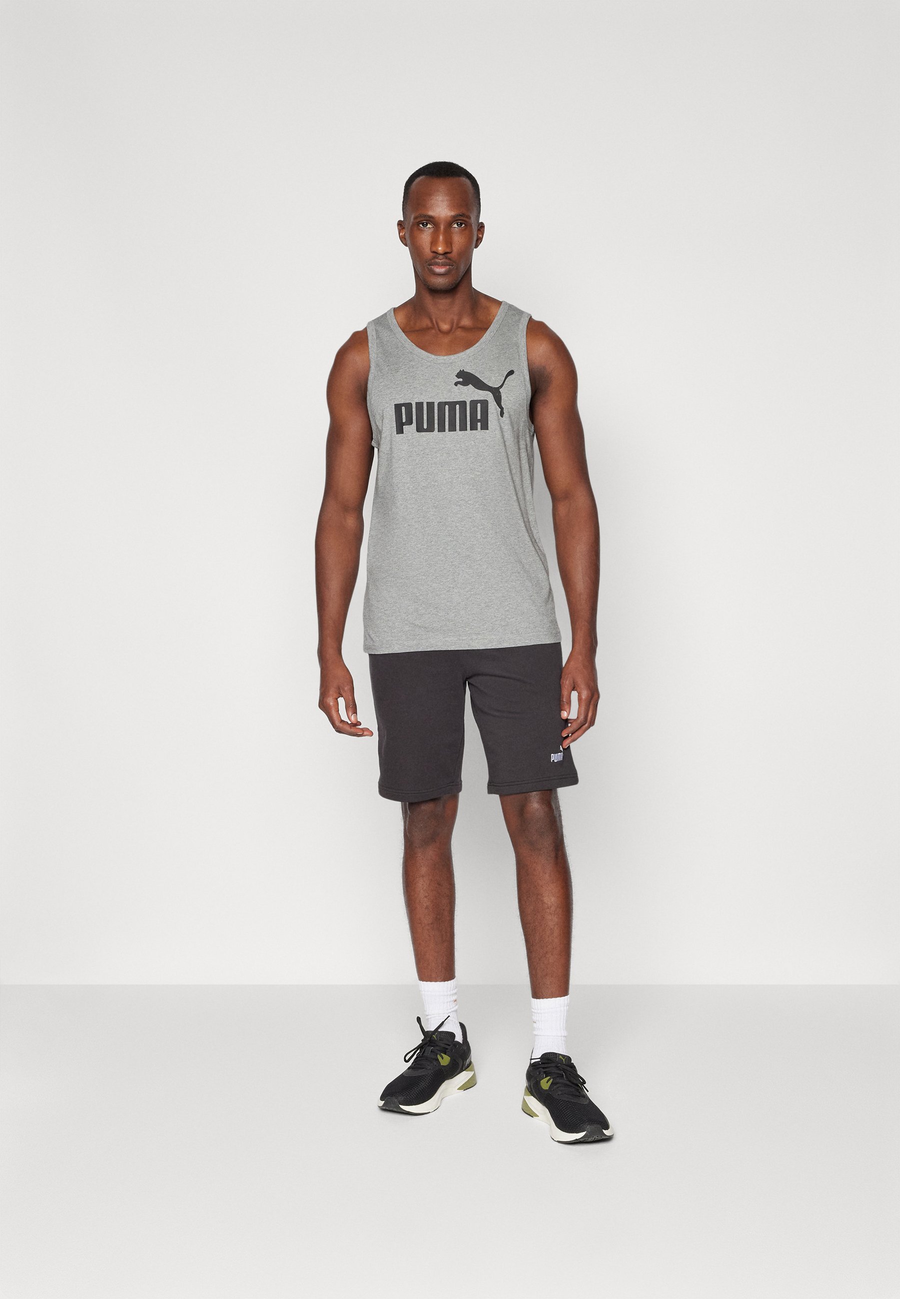 Puma LOGO TANK - Topper - medium gray heather