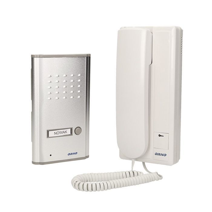 Bedrade intercom voor eengezinswoningen - Orno - Wit - Inbouwmontage - 2 draden - 230V voeding
