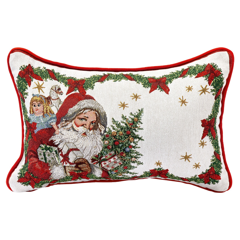 Villeroy & Boch Gobelin Omkeerbaar Kussen, Kerstman Speelgoed Fantasie – 1 stuk