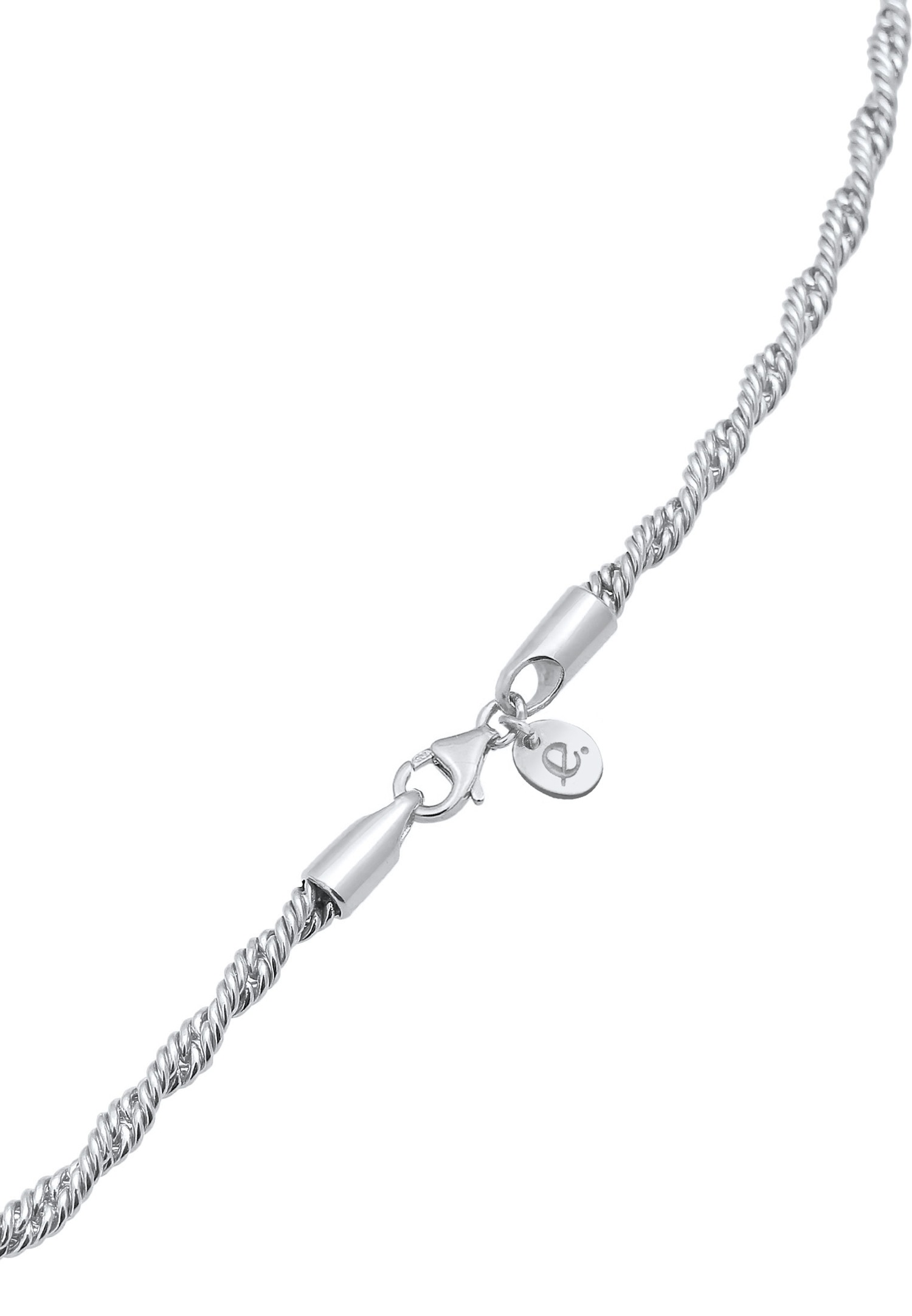 Elli PREMIUM Collier de cordon pour dames Twisted Bold Look Trend Blogger en argent sterling 925