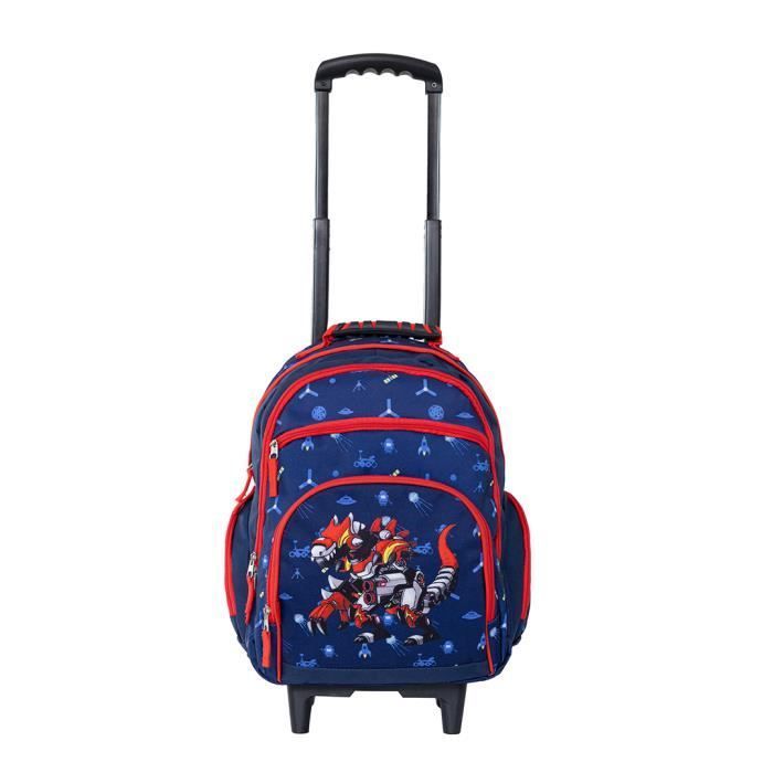 Backpack - SNOWBALL - Rolling school bag - Blue - Polyester - 42 cm