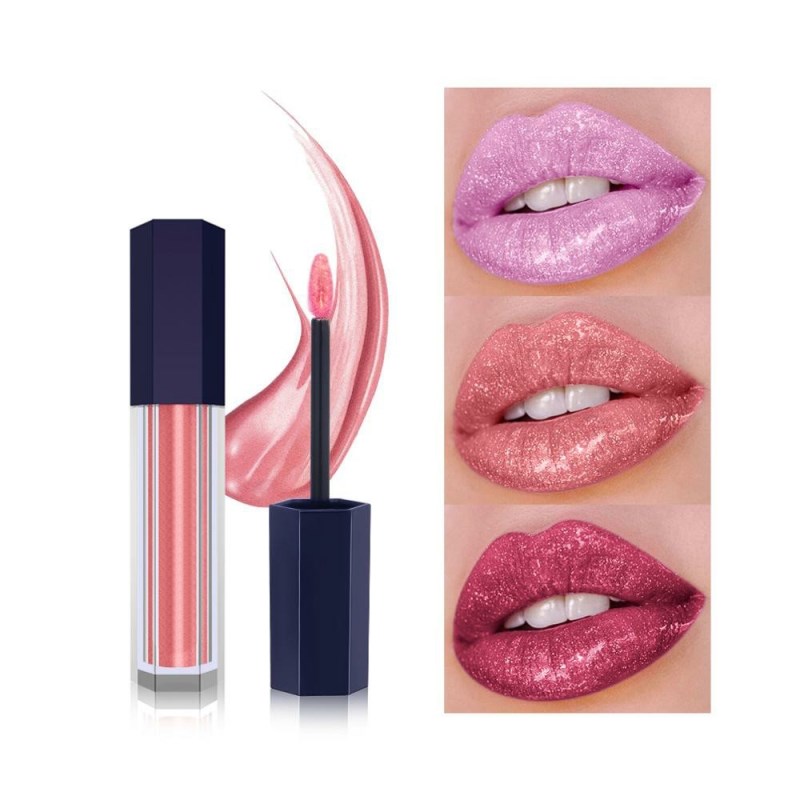 Rouge à lèvres liquide métallisé scintillant, hydratant, lisse et longue tenue, 12 teintes, maquillage des lèvres, gloss pailleté