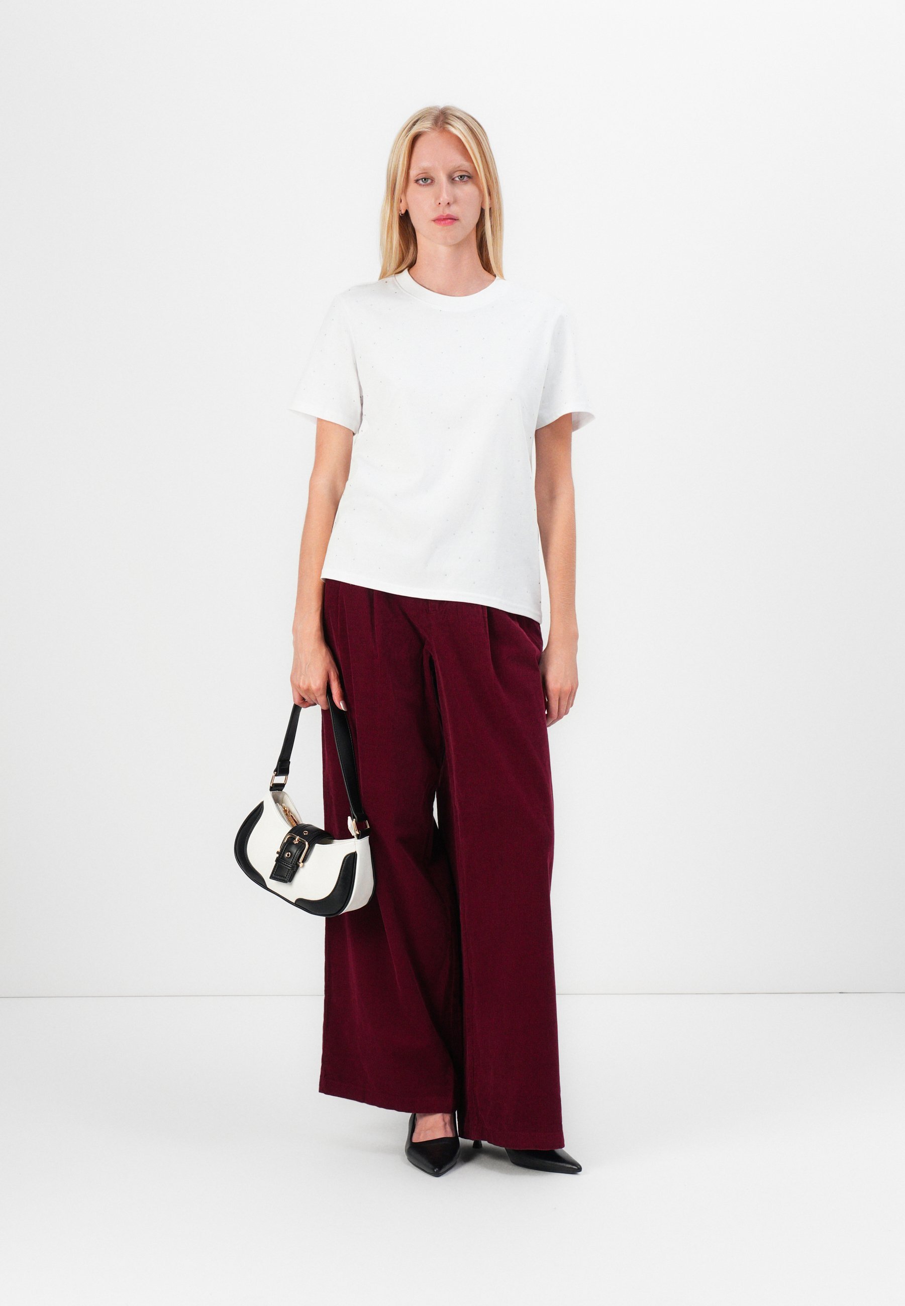 ONLY ONLSVEA NESSA WIDE PANT - Broek - cabernet