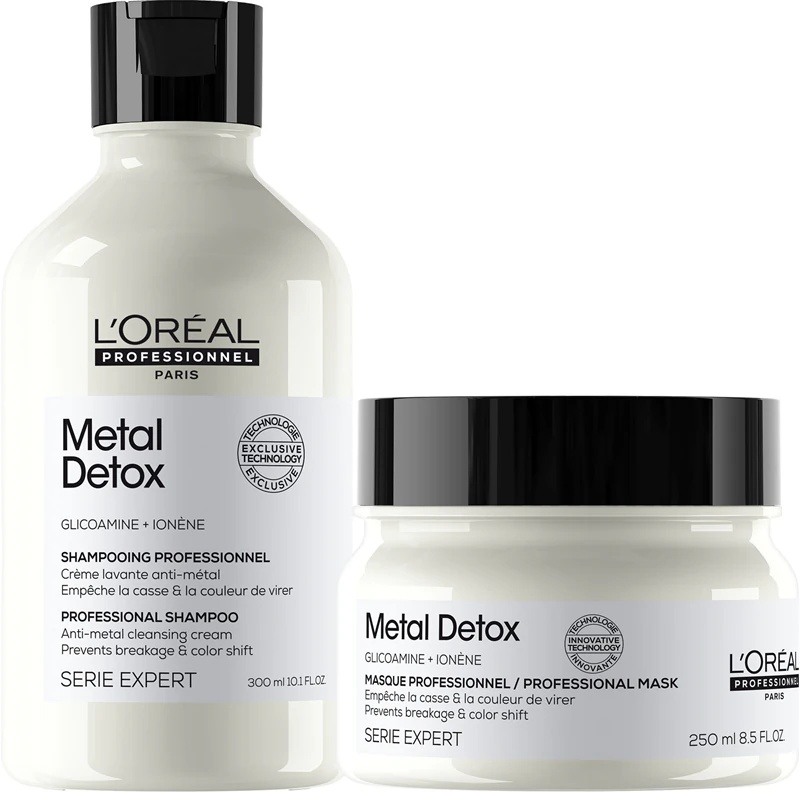 „L'Oréal Professionnel Serie Expert Metal Detox“ dovanų rinkinys dažytiems ir pažeistiems plaukams