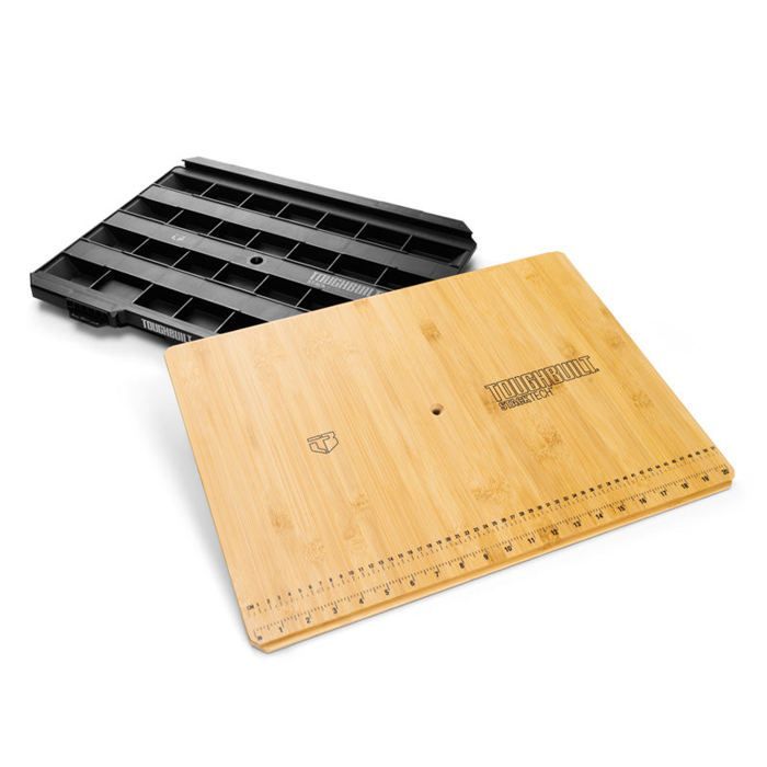 Plan de travail en bambou - TOUGHBUILT - TB-B1-A-10 - Indicateur de mesure - 52,58 x 41,15 x 4,6 cm