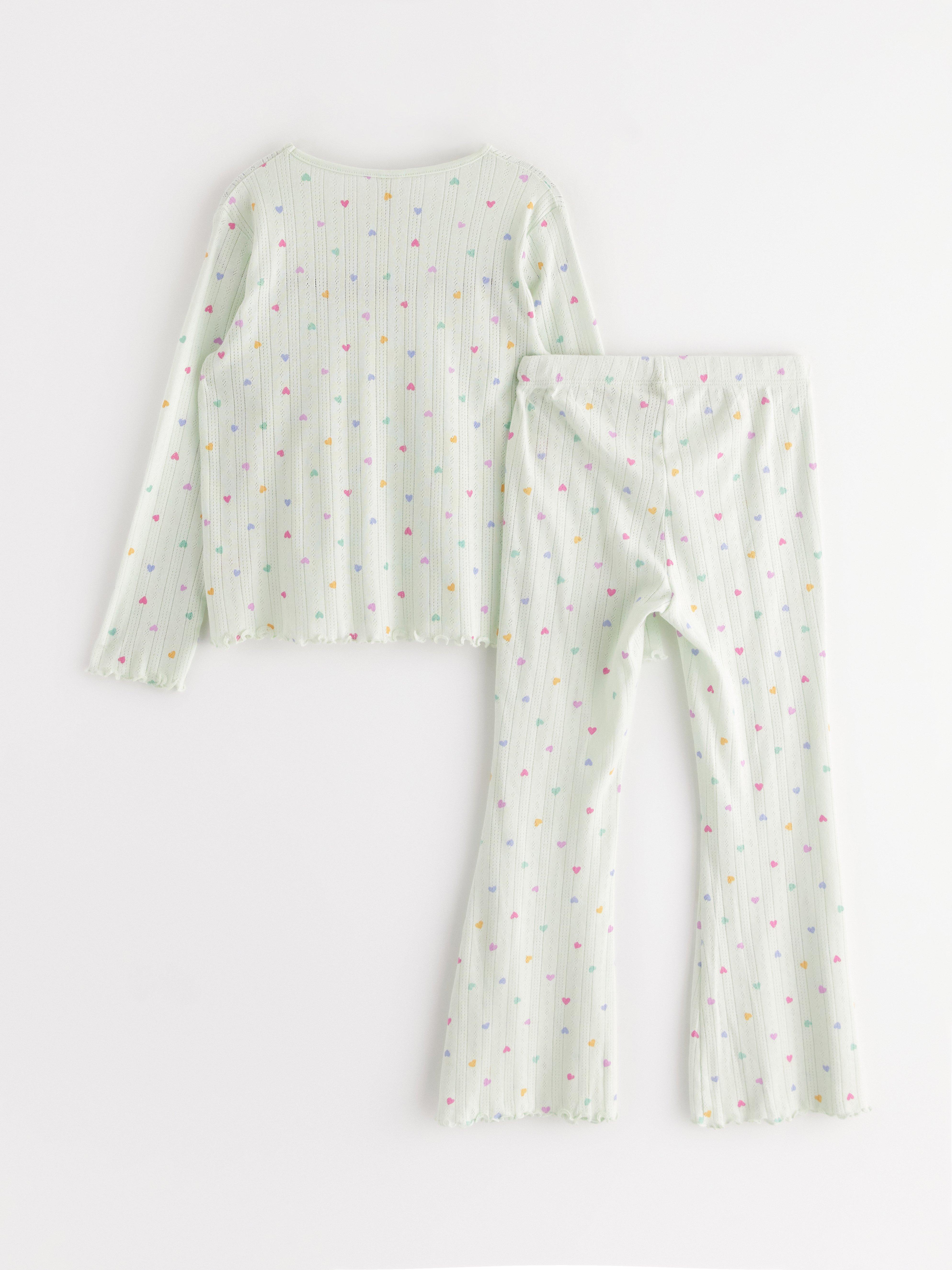 Pijama de malha azul claro