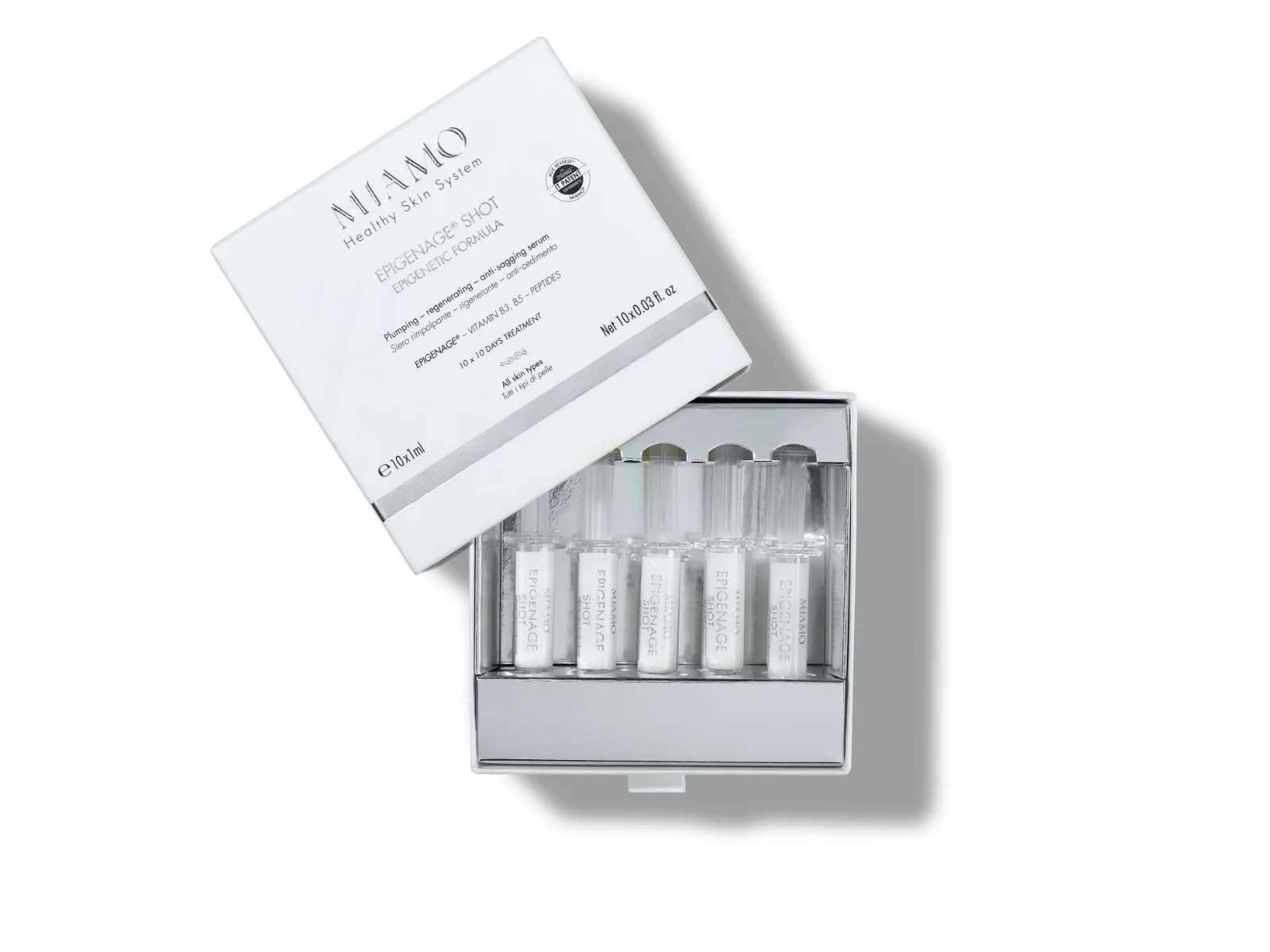 MIAMO Miamo Age Reverse Epigenage Shot 10 stuks 1 ml serum tegen huidverslapping