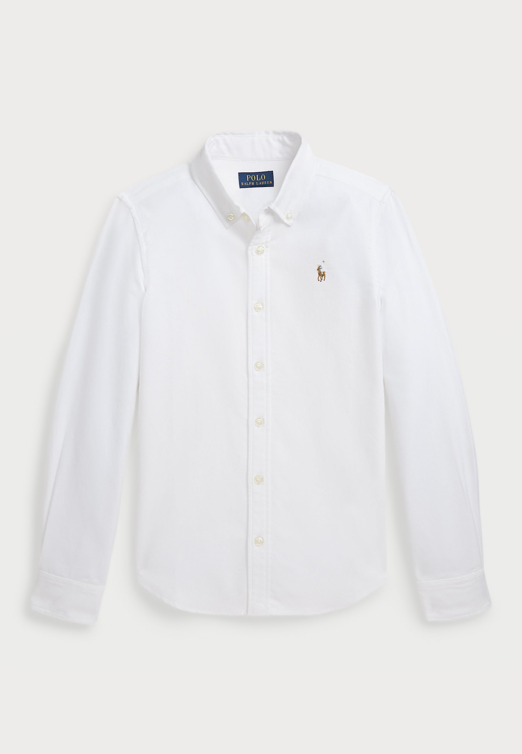 Polo Ralph Lauren TRINETTEOX KOŠULJA S GUMBIMA I ŠILJASTIM KRATKIM OVRTNIM KROZ GUMB - Bluza na kopčanje - bijela