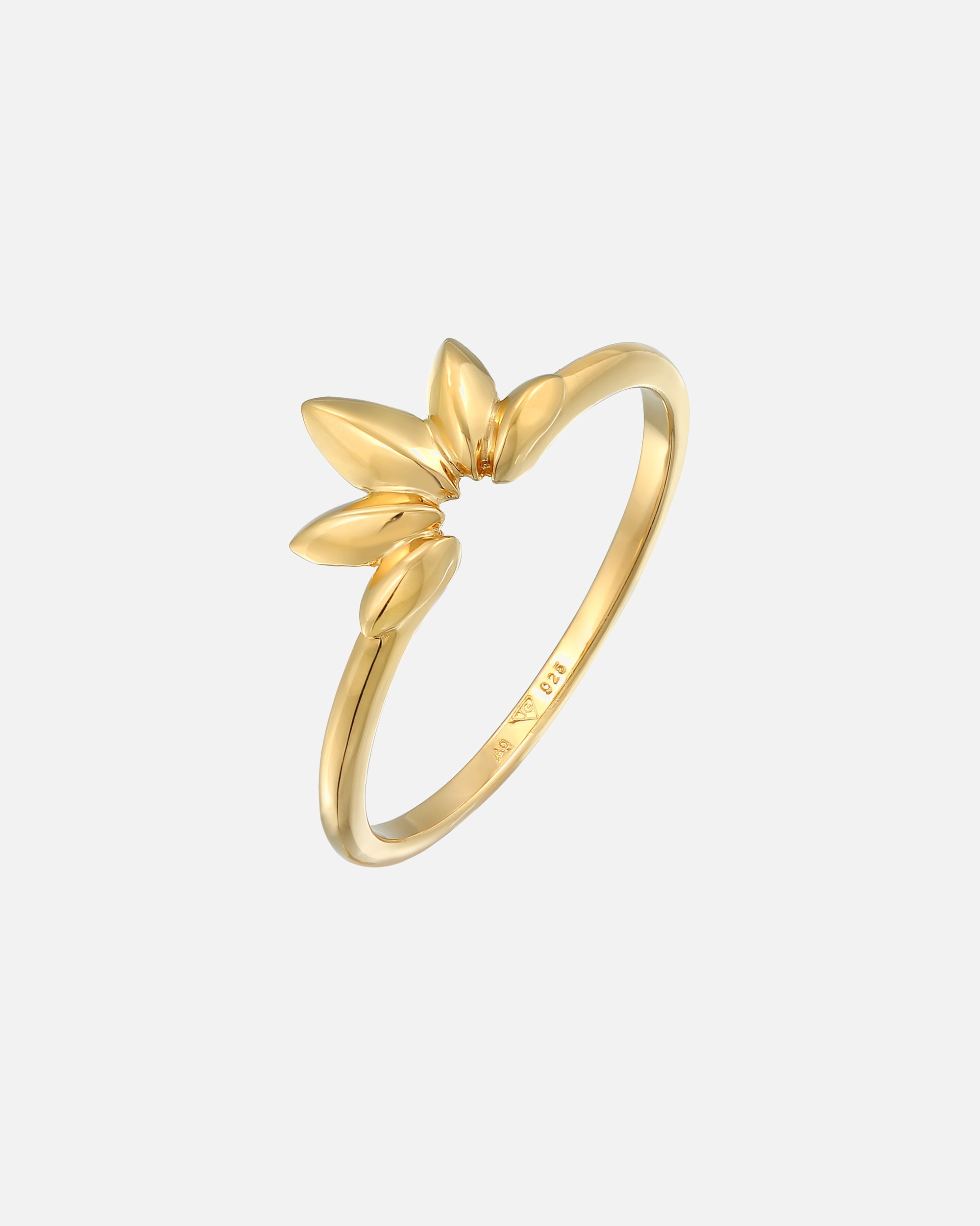 Elli Femmes forme feuille nature élégante en argent sterling 925