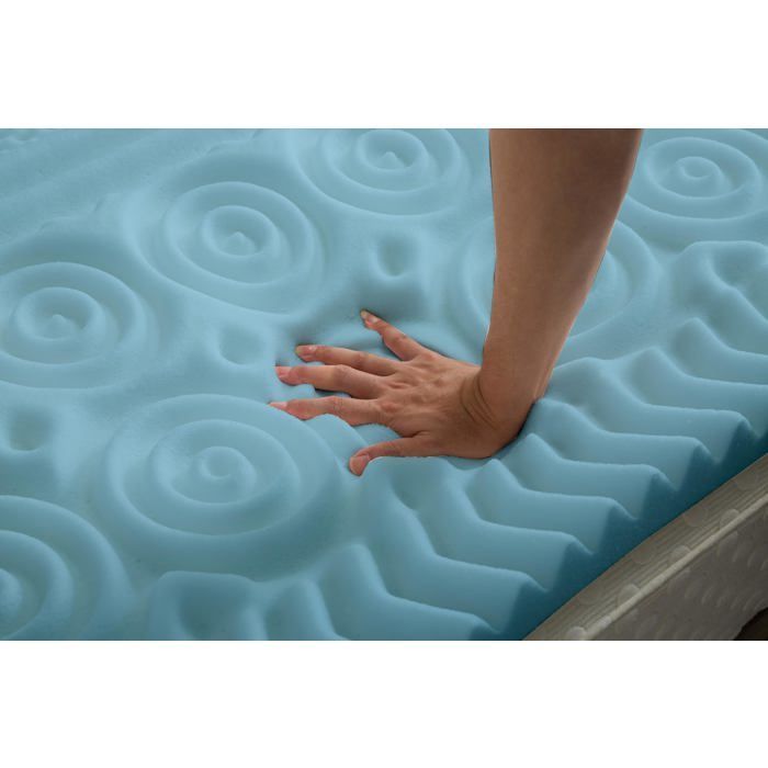 CATAVANA - Protetor de Colchão 90x190 cm - Espuma Viscoelástica com 5 cm de Gel + Capa de Bambu - Conforto Ergonômico