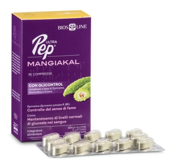 BIOS LINE Ultra Pep MangiaKal met Glicontrol 36 tabletten Voedingssupplement voor vetverbranding