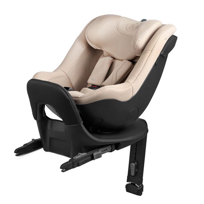 Seggiolino auto Kinderkraft I-GUARD PRO i-Size 61-105 cm, rotazione a 360°, cinture di sicurezza a 5 punti, schienale regolabile, scocca AIR SHELL, beige