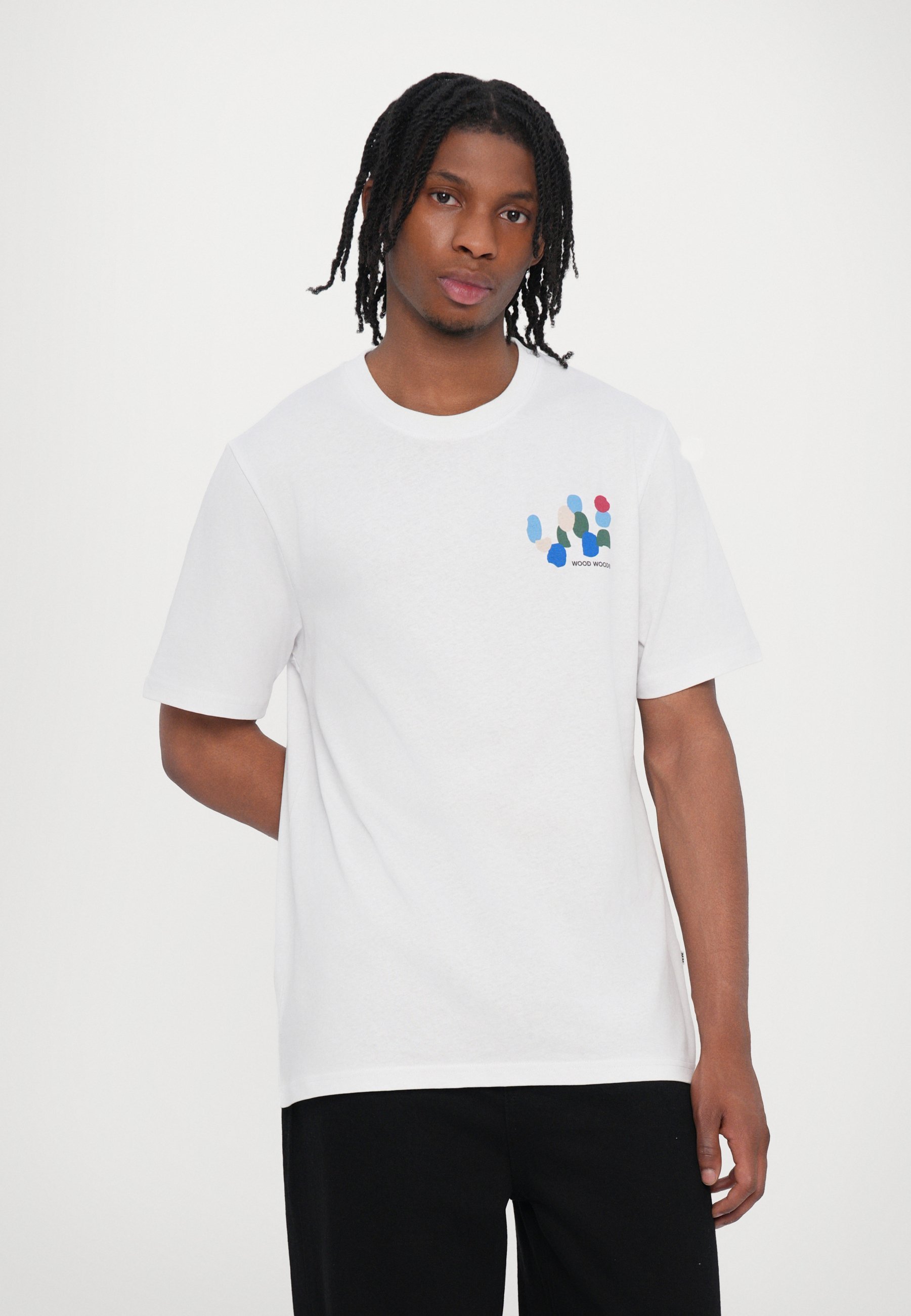 WOOD WOOD BOBBY - Maglietta stampata - bianco brillante